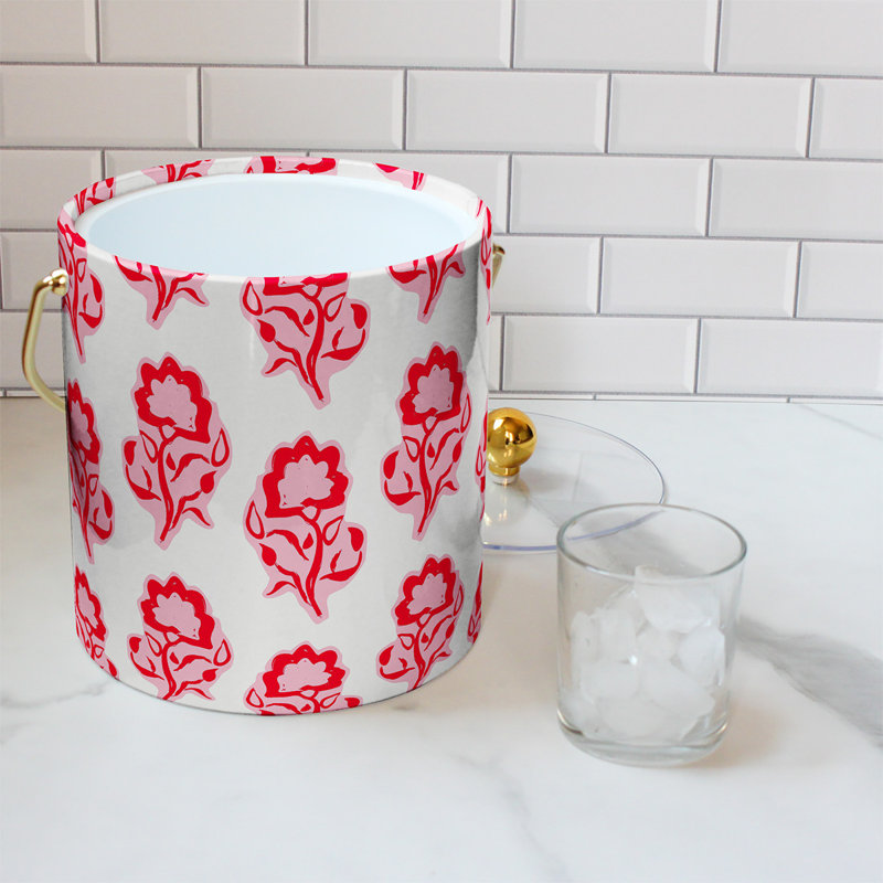 MAYA RED ICE BUCKET, White/Pink
