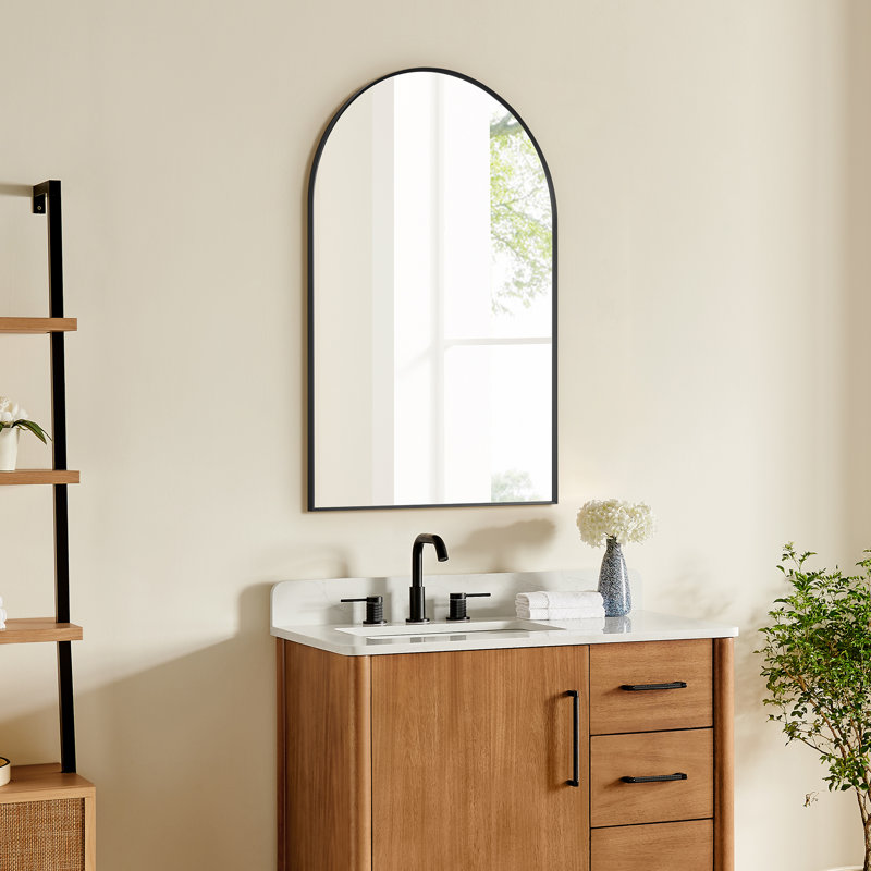 Miroir de salle de bain Benoni, Noir mat
