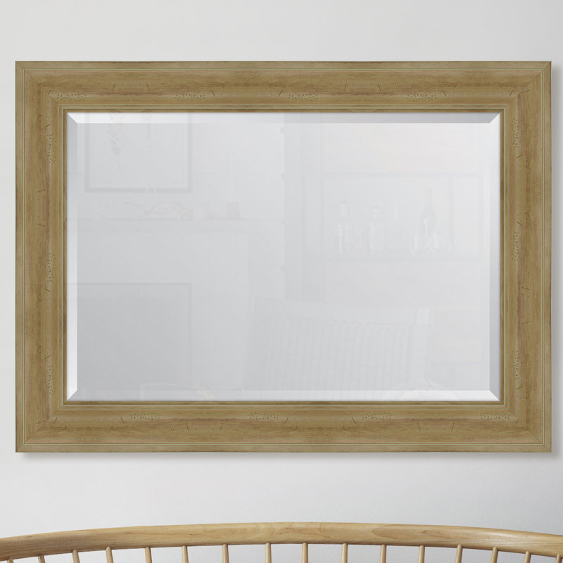 Miroir mural à cadre en résine English, H 44,5 po x l 32,5 po, Naturel