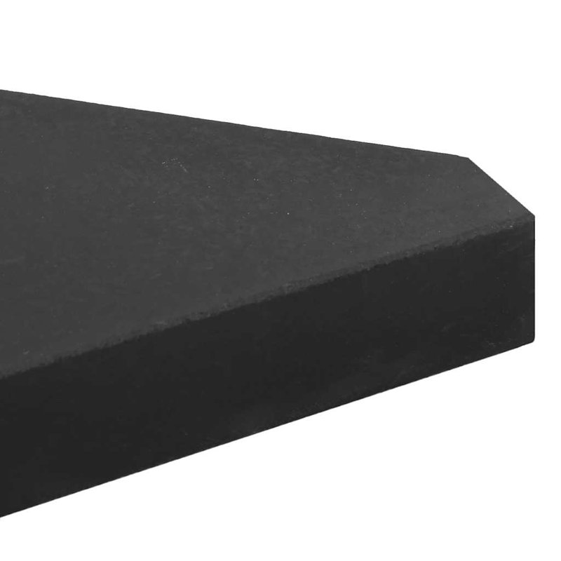 Umbrella Weight Plates 2 Pcs Granite Triangular 14 Kg, Black