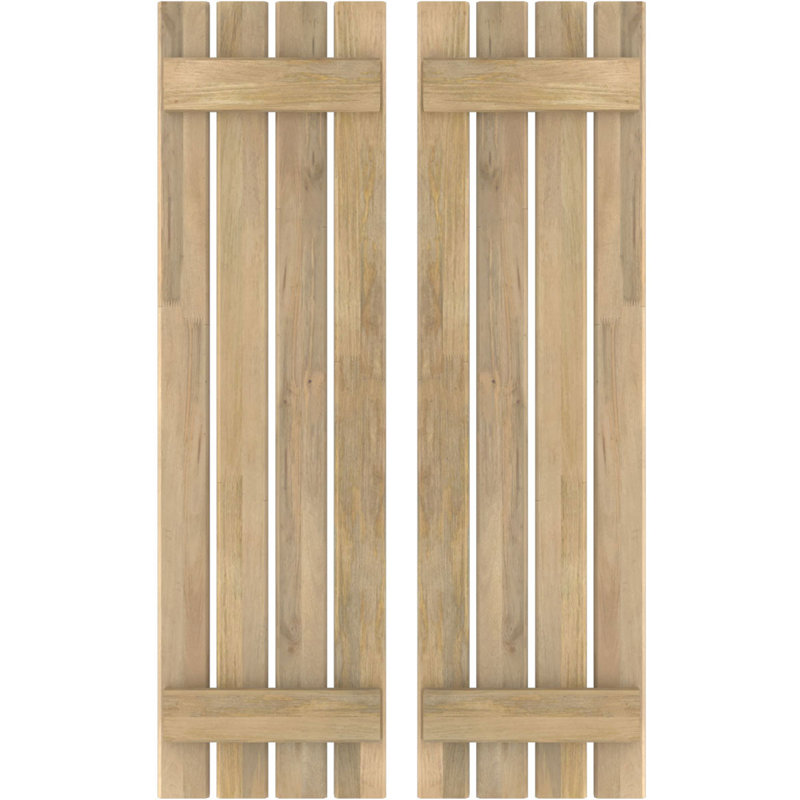 Volets de planche-n-lattes (par paire) Americraft (2 lattes), Rouge feu, 15 1/2", 73"