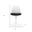 Chaise d'appoint de salle à manger rembourrée en similicuir noir et blanc-1874904988