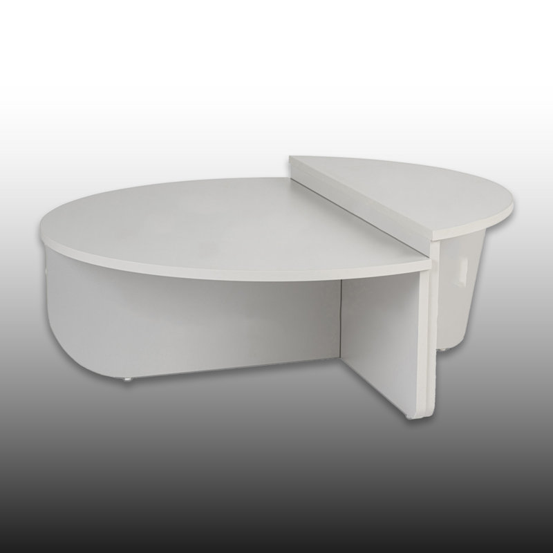 Ensemble de tables basses gigognes 2 pièces, Blanc