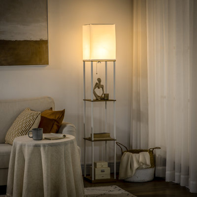 Jeremie 159cm Gold Column Floor Lamp