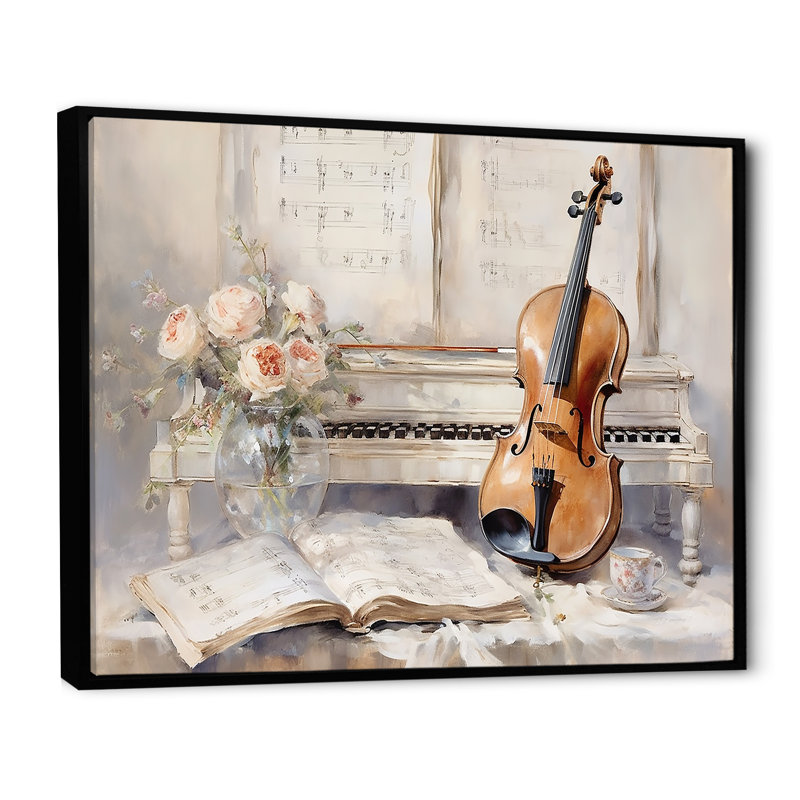 Clarinette Classique Timeless Taupe I, H 24 po x l 32 po x P 1 po, Cadre flottant noir
