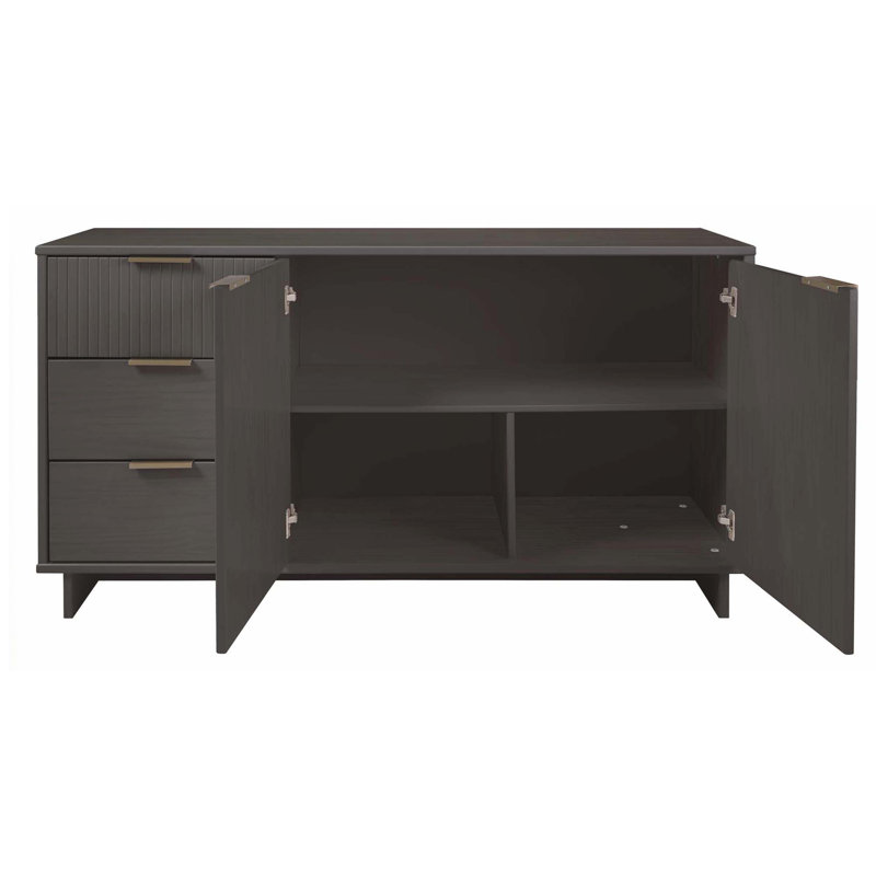 55" Sideboard in Charcoal Gray, Charcoal Gray