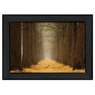 «Yellow Path», reproduction de photo encadrée