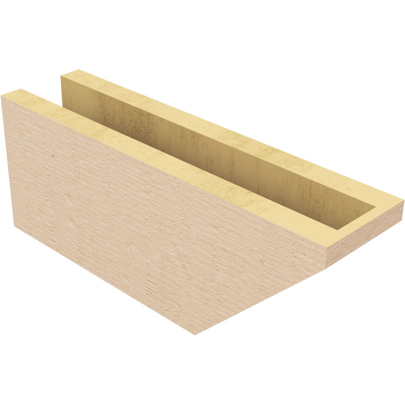 Queue de chevron Concord Woodgrain TimberThane, brun clair apprêté, H 6 po x l 16 po x P 4 po