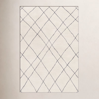 Seaton Black Cream Hand-Tufted Abstract Wool Rug
