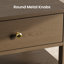 Table basse 42 "rectangulaire en noyer avec 2 tiroirs de rangement, 4 pieds en bois massif