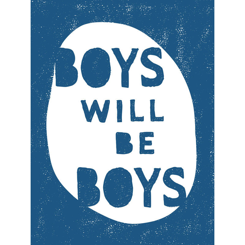 " Boys Will Be Boys Blue " Acrylic Print, 16" H x 12" W