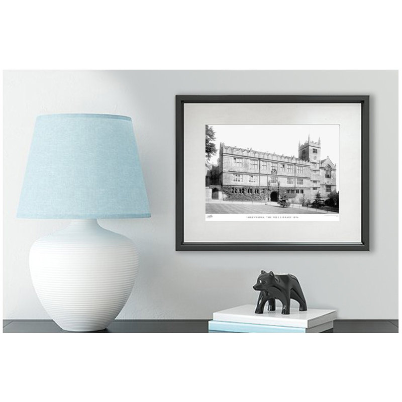Shrewsbury, The Free Library 1896 - Single Picture Frame Print, 60cm H x 80cm W x 2.3cm D