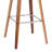Alula Mid-Century Swivel Counter or Bar Height Bar Stool in Brown Faux Leather with Walnut-1992016633