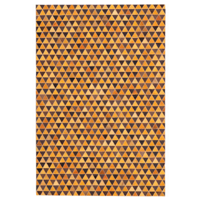 Cowhide Patchwork Orange Rug 4'0" x 6'0"