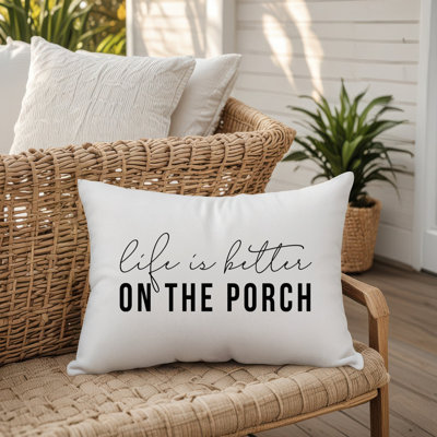 Outdoor Reversible Throw Pillow