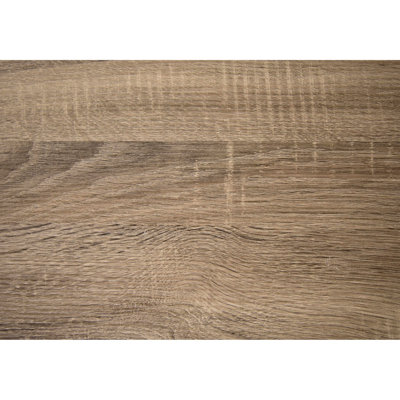 Aménagement moderne d'un bureau à domicile, table en L de 140 cm (55 po) - Plateau en stratifié brun taupe et métal noir, avec
