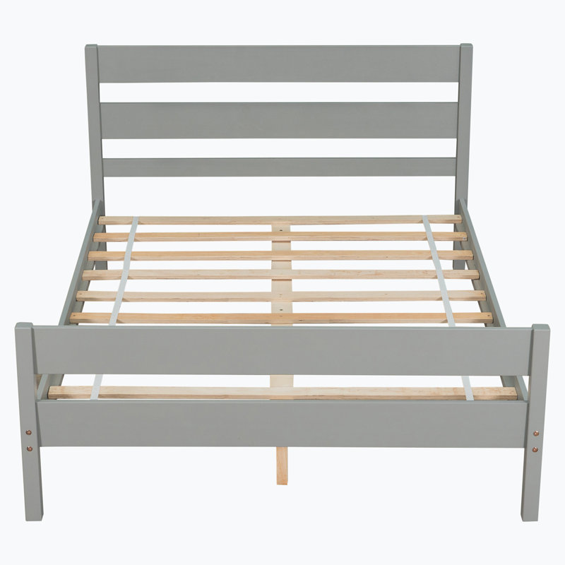 Base de lit Unionstone, Gris, Lit double