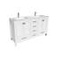 Meuble-lavabo autoportant 60 po Anvay en blanc mat avec plateau en marbre de Carrare-1140451959-1134075435