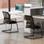 Ensemble de 6 chaises de réception de conférence avec support lombaire et base luge Inbox Zero Office