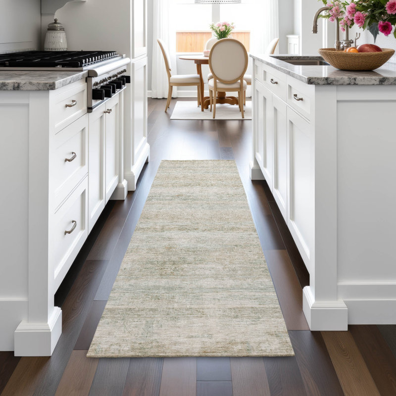 Machine Washable Indoor/Outdoor Colman ACN2154 Striped Rug, Runner 2'3" x 7'6"
