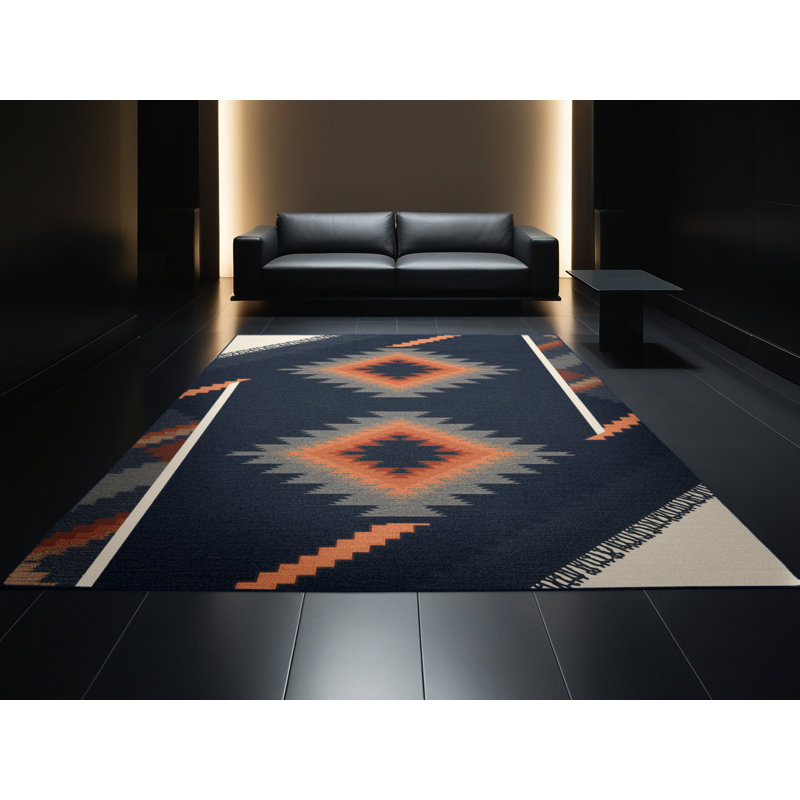 Tapis gris d'inspiration mondiale lavable à la machine Buckland, 6 X 9