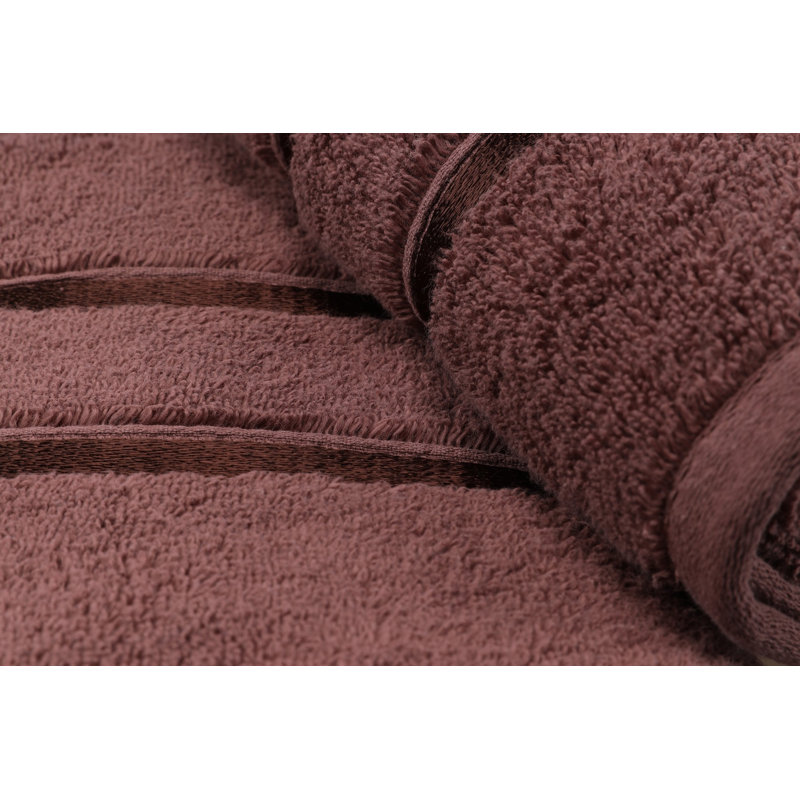Benzant 2 Piece 100% Cotton Hand Towel Set, Brown
