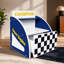 Table de chevet Kids Racing Car avec tablette de rangement ouverte, 1 tiroir, bande de protection arrondie-330270079