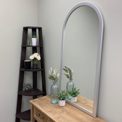 Wood Frame Arch Wall Mirror