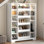 Armoire de rangement moderne pour chaussures et sacs à main à DEL avec 5 tiroirs et 12 tablettes, range-chaussures pour garde-robe, vestibule