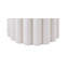 Tabouret en fer blanc et beige