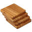 Tiger Wood Coasters Edge Grain avec base