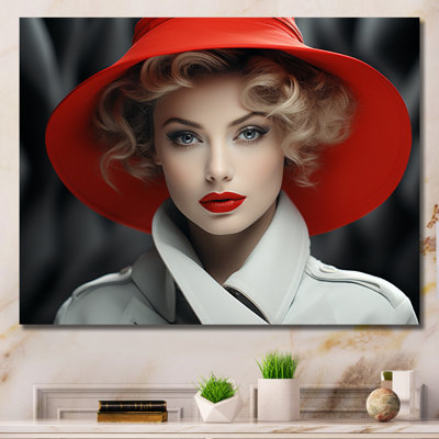 France Parisian Fashion Portrait III - Fashion Canvas Wall Art