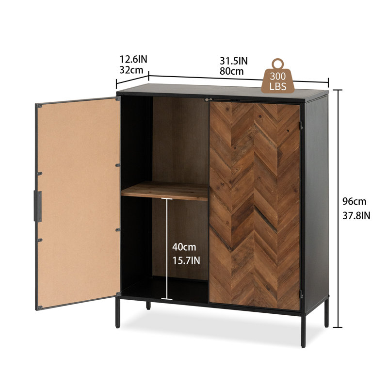 2 - Door Rectangle Accent Cabinet