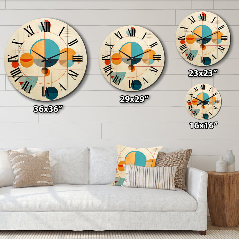 Distant Galaxies Midcentury Elegant Retro - Horloge murale moderne Mid-Century, Petit