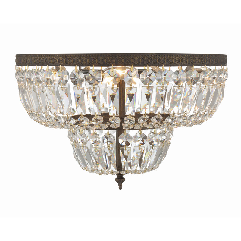Dawanda Flush Mount, Hand Cut, English Bronze