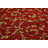 Floral Scroll Red Slip Resistant Machine Washable Rugs-1344146412