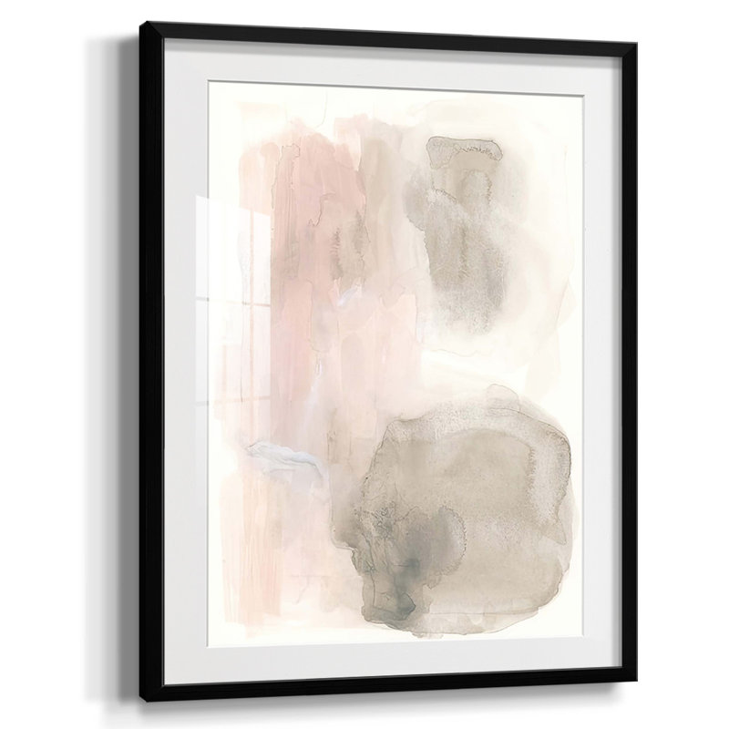 Rose stalagmite II, Blanc, Papier avec cadre noir