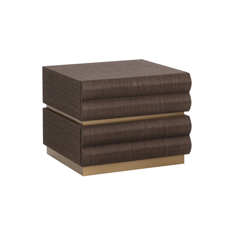 Subira 2 - Drawer Solid Wood Nightstand, Brown