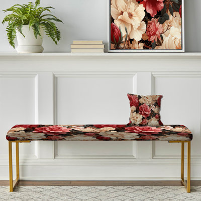 Banc rembourré or