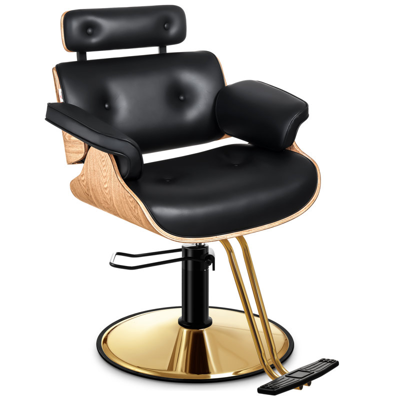 with Headrest, Gold/Black