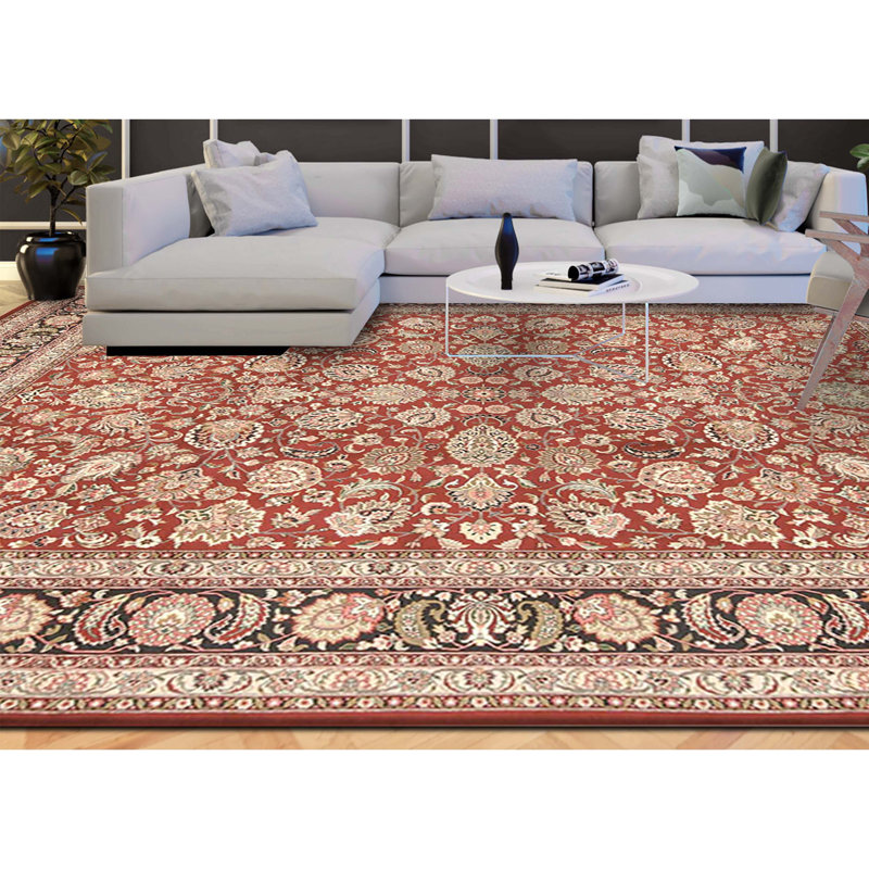 Hand Knotted Wool Area Rug in Multi