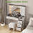 Makeup Vanity Stool Set with Lighted Mirror, Charging Station-749505388