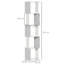 5-Tier Freestanding Storage Shelving 33*28*161 cm MDF 1 Piece Bookcase Light Grey Wall-Mounted Design-197185867
