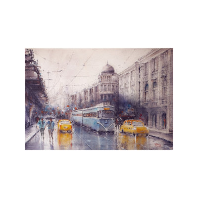 Kolkata Monsoon | Watercolor On Paper | By Subhadra Sarkar