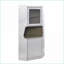 Armoire 2 portes avec 1 tablette interne, finition argent brossé, H 57 po x l 30 po x P 22 po | Bois et métal | Industriel