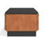 Élégante table basse de 47 po, aucun assemblage requis, noir avec finition bourbon