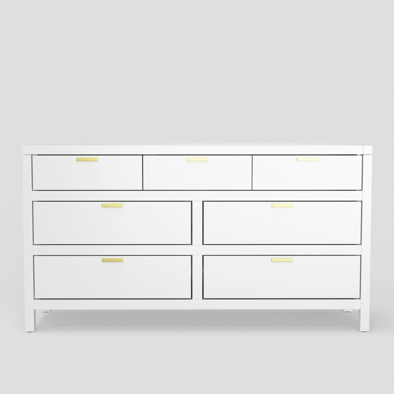 Milburn 63'' W 7 - Drawer Dresser, White