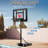 Danrelax Adjustable Height Rust Resistant Steel Portable Full-Size Basketball Hoop with Basketball(s) Included and Static / Fixed set of 1-95324909