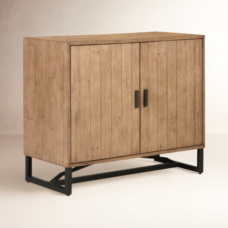 Lopez Steel 2 - Door Accent Cabinet, Brown