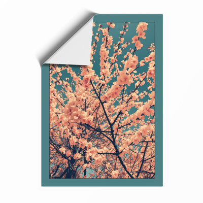 Moonlit Cherry Blossom Botanical - Framed Print